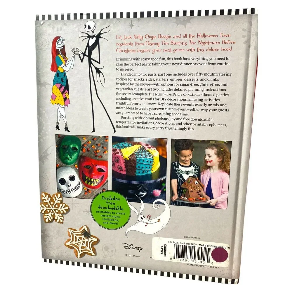 Tim Burtons the nightmare before christmas cookbook 2021 Disney 4th printing